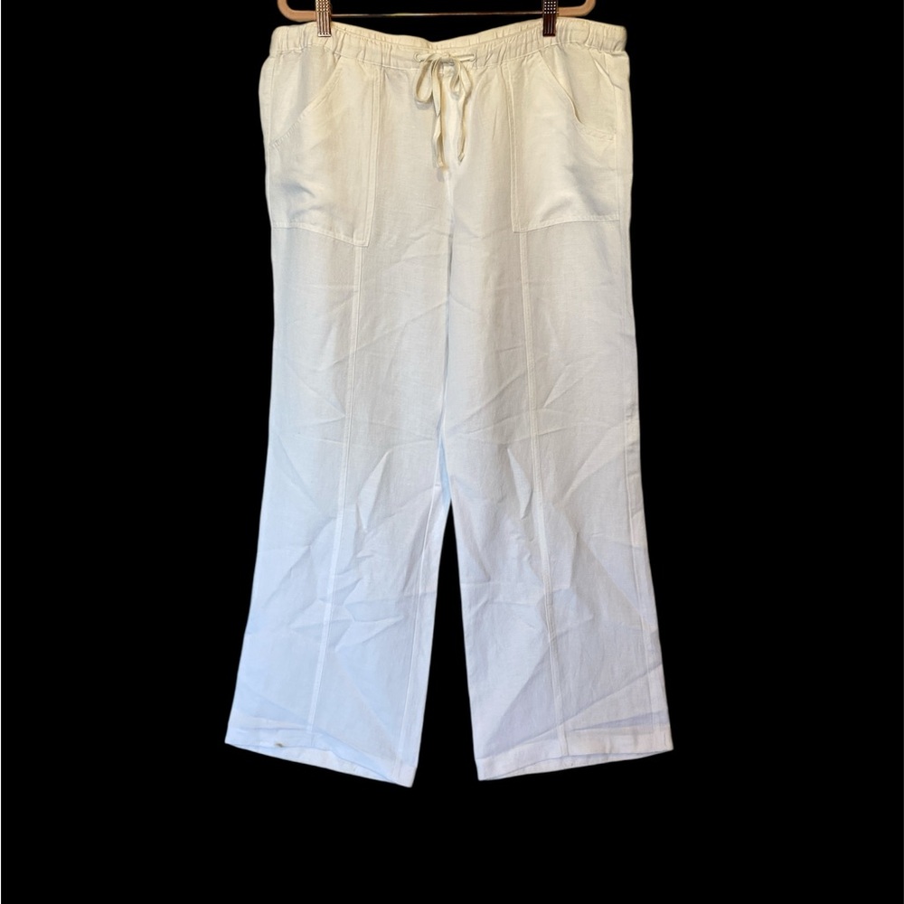 White Drawstring Pants. Size XL